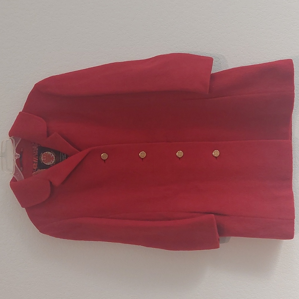 Vintage WEATHERPROOF LODEN Red Coat